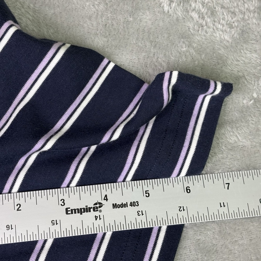 Brooks Brothers Mens‎ Large Slim Fit Performance Polo Navy Striped Supima Cotton - Picture 9 of 9
